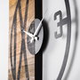 Wallity Wooden Clock 24 Nogal y Negro